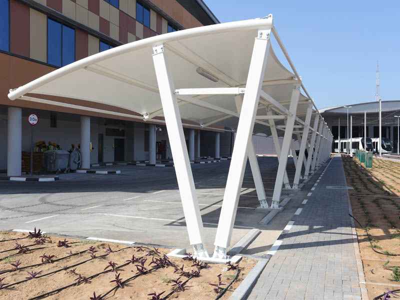 Bottom Support Car Parking Shade in UAE