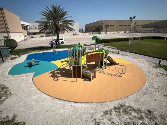 Outdoor Play Area Installation with Quali-Cité Equipment